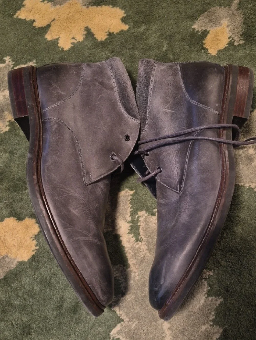 Cole Haan Men's Gray Leather Chukka Boots